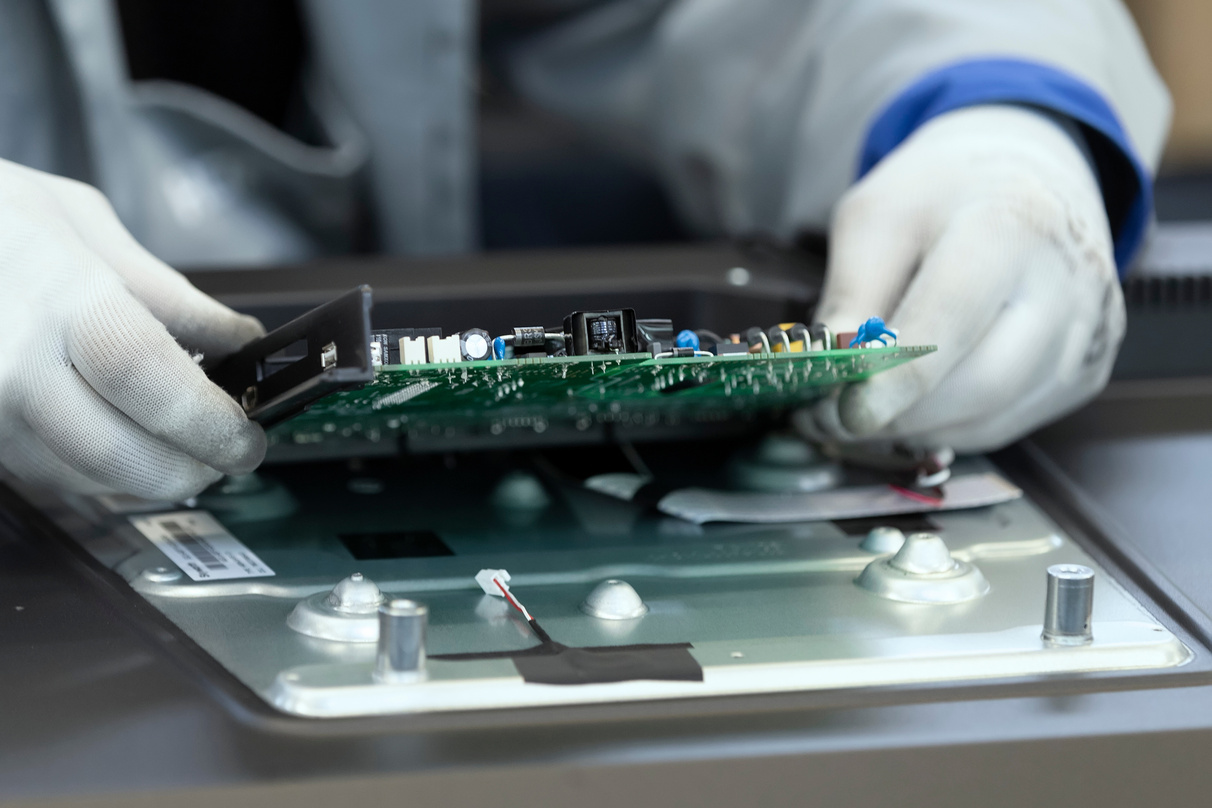 Electronics manufacturing plant in Vietnam — PCB assembly line