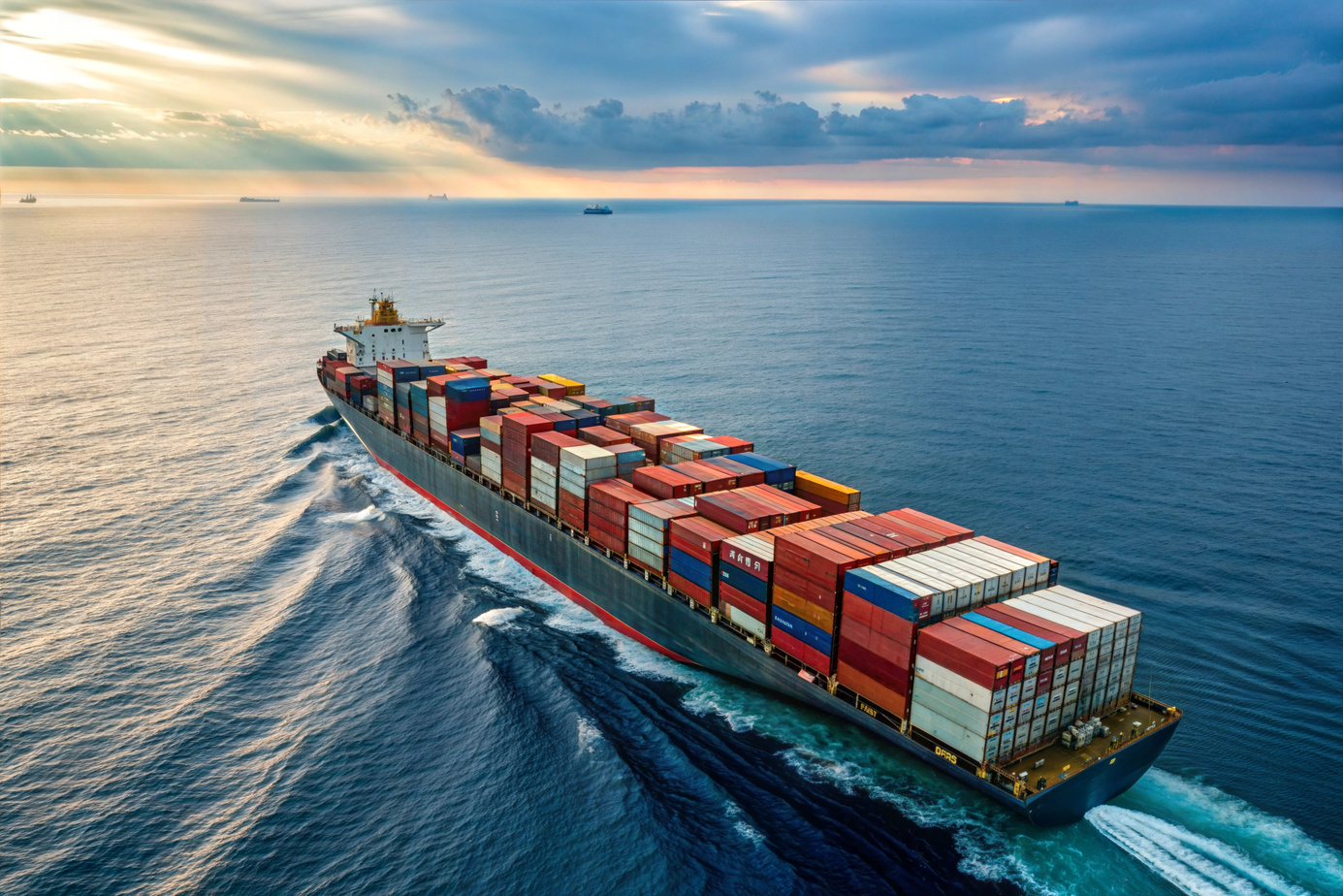 Container ship carrying Vietnam exports across the South China Sea