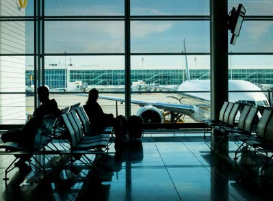 Passenger terminal and aircraft at an East China international airport