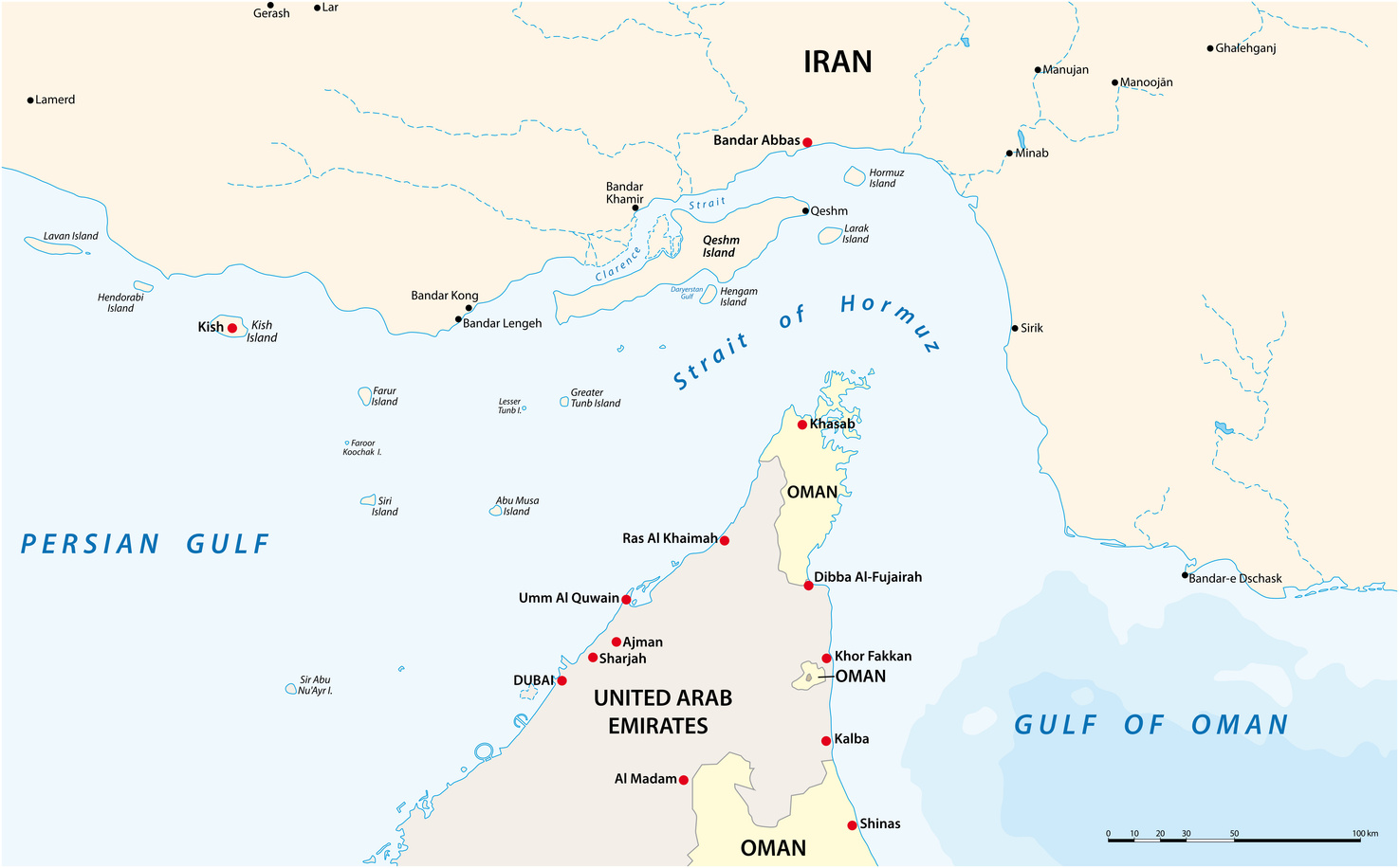 Strait of Hormuz chokepoint threatening oil and shipping supply routes