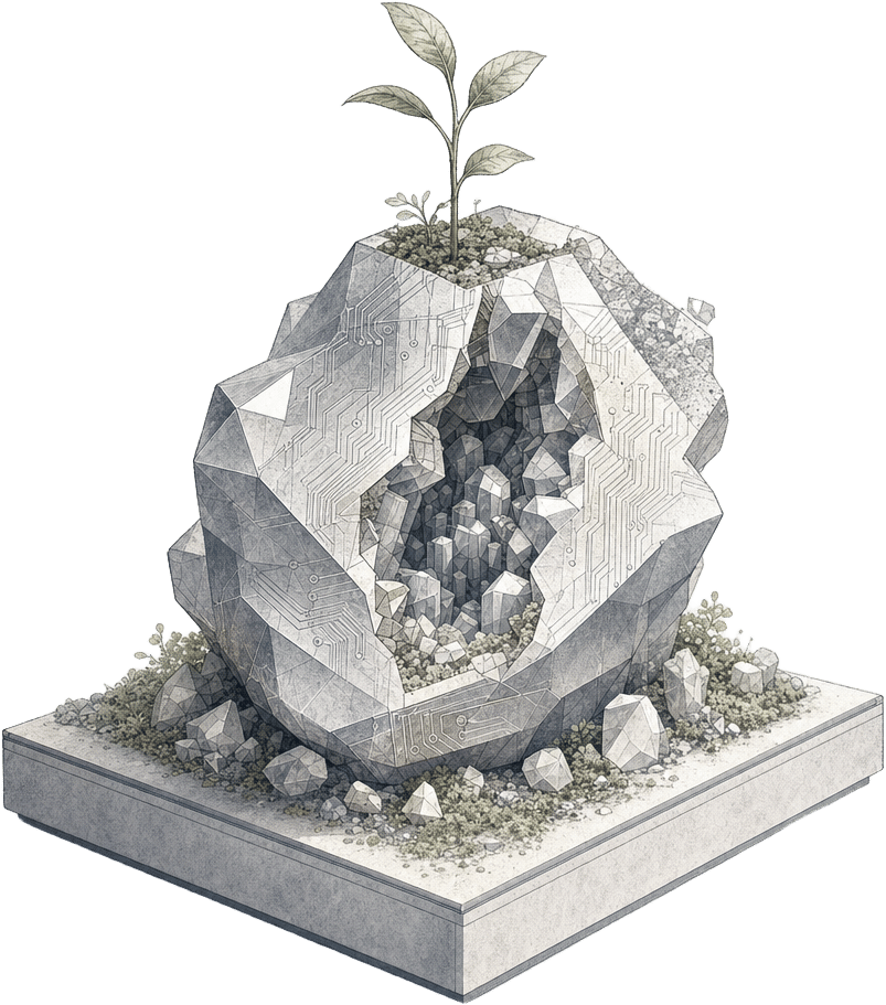 Technical illustration for the Compliance & Sustainability page